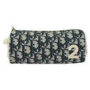 Christian Dior Trotter Canvas Pouch Navy Auth sw1424-13