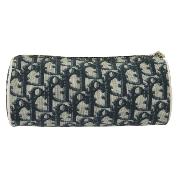 Christian Dior Trotter Canvas Pouch Navy Auth sw1424
