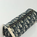 Christian Dior Trotter Canvas Pouch Navy Auth sw1424-5
