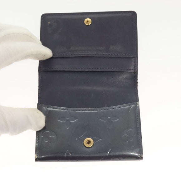 LOUIS VUITTON Monogram Vernis Ludlow Coin Purse Indigo M91356 LV Auth sw1431