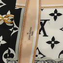 LOUIS VUITTON Bando Monogram Confidential Scarf Silk Black M78656 LV Auth sw1433-9
