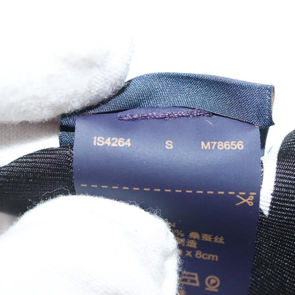 LOUIS VUITTON Bando Monogram Confidential Scarf Silk Black M78656 LV Auth sw1433