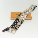 LOUIS VUITTON Bando Monogram Confidential Scarf Silk Black M78656 LV Auth sw1433-12