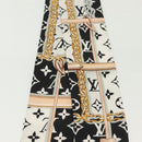 LOUIS VUITTON Bando Monogram Confidential Scarf Silk Black M78656 LV Auth sw1433-4