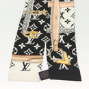 LOUIS VUITTON Bando Monogram Confidential Scarf Silk Black M78656 LV Auth sw1433-6