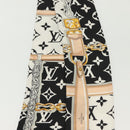 LOUIS VUITTON Bando Monogram Confidential Scarf Silk Black M78656 LV Auth sw1433-7
