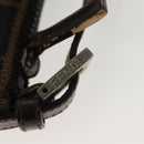 FENDI Zucca Canvas Pouch Black Brown Auth sw1438-9