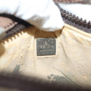 FENDI Zucca Canvas Pouch Black Brown Auth sw1438-18