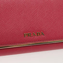 PRADA Long Wallet Safiano leather Pink Gold Auth sw1442-18