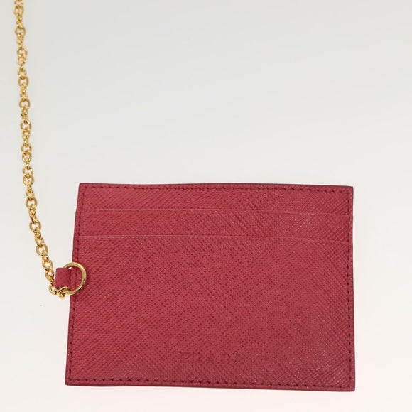 PRADA Long Wallet Safiano leather Pink Gold Auth sw1442