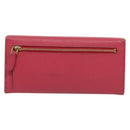 PRADA Long Wallet Safiano leather Pink Gold Auth sw1442-2