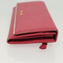 PRADA Long Wallet Safiano leather Pink Gold Auth sw1442-3