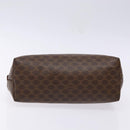 CELINE Macadam Canvas Pouch PVC Leather Brown Gold Auth sw1444-6