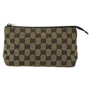 GUCCI GG Canvas Pouch 2Set Beige Auth sw1445-2