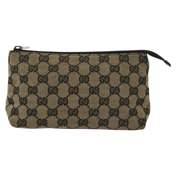 GUCCI GG Canvas Pouch 2Set Beige Auth sw1445