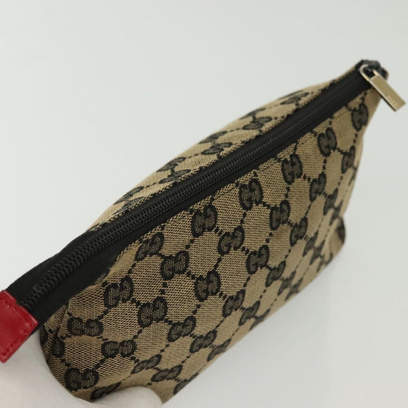 GUCCI GG Canvas Pouch 2Set Beige Auth sw1445