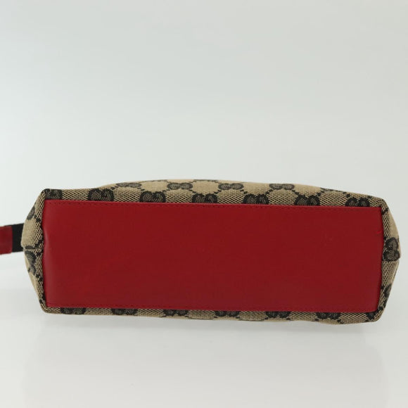 GUCCI GG Canvas Pouch 2Set Beige Auth sw1445