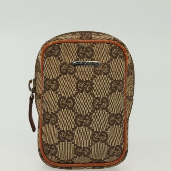 GUCCI GG Canvas Pouch 2Set Beige Auth sw1445