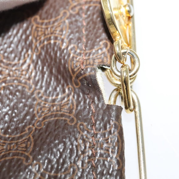 CELINE Macadam Canvas Wallet PVC 2Set Brown Auth sw1446