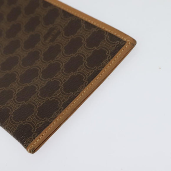 CELINE Macadam Canvas Wallet PVC 2Set Brown Auth sw1446