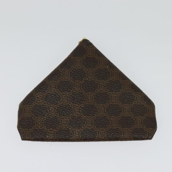 CELINE Macadam Canvas Wallet PVC 2Set Brown Auth sw1446