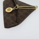 CELINE Macadam Canvas Wallet PVC 2Set Brown Auth sw1446-7