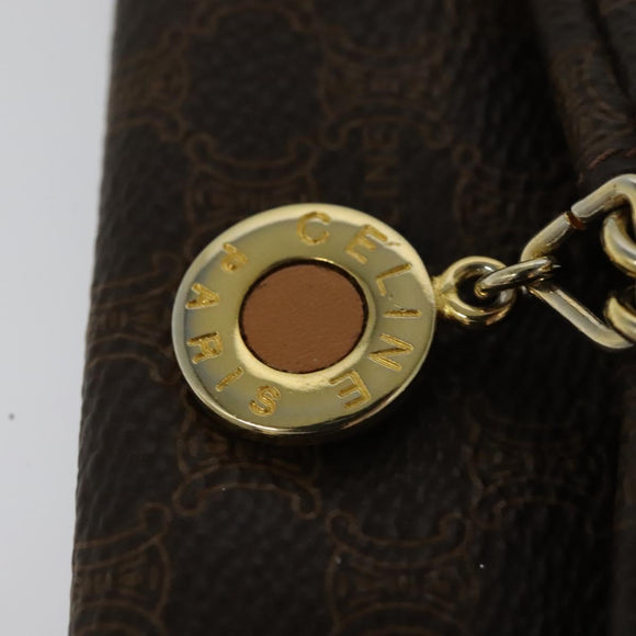 CELINE Macadam Canvas Wallet PVC 2Set Brown Auth sw1446