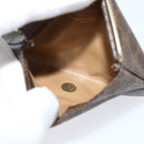 CELINE Macadam Canvas Wallet PVC 2Set Brown Auth sw1446-9