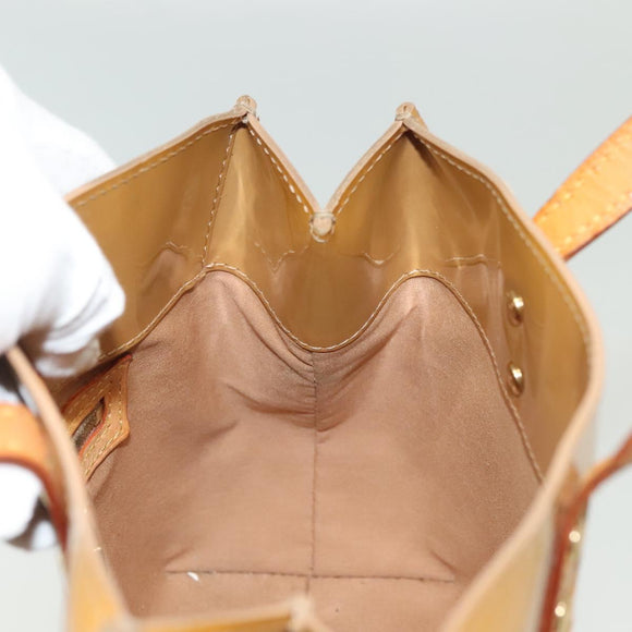 LOUIS VUITTON Monogram Vernis Reade PM Hand Bag Noisette M91334 LV Auth SW1451