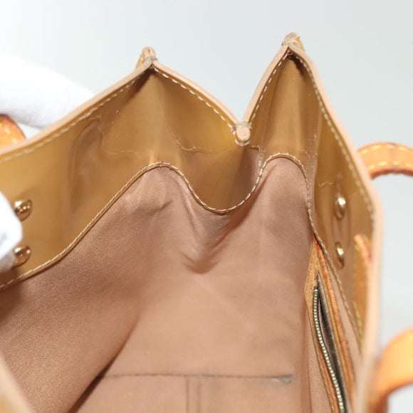 LOUIS VUITTON Monogram Vernis Reade PM Hand Bag Noisette M91334 LV Auth SW1451