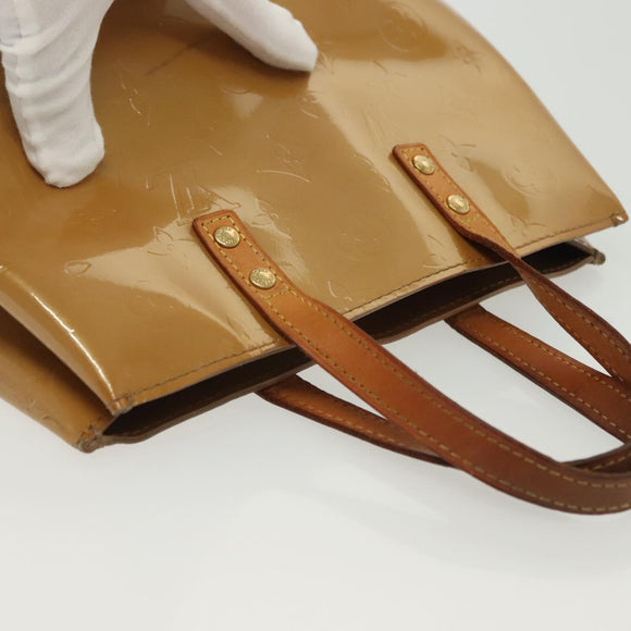 LOUIS VUITTON Monogram Vernis Reade PM Hand Bag Noisette M91334 LV Auth SW1451