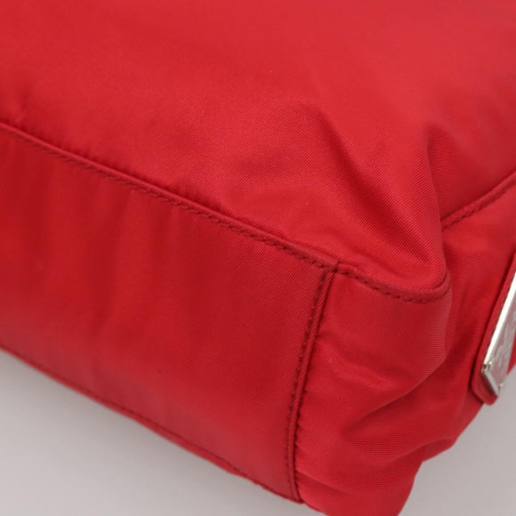 PRADA Tote Bag Nylon Red Auth SW1454