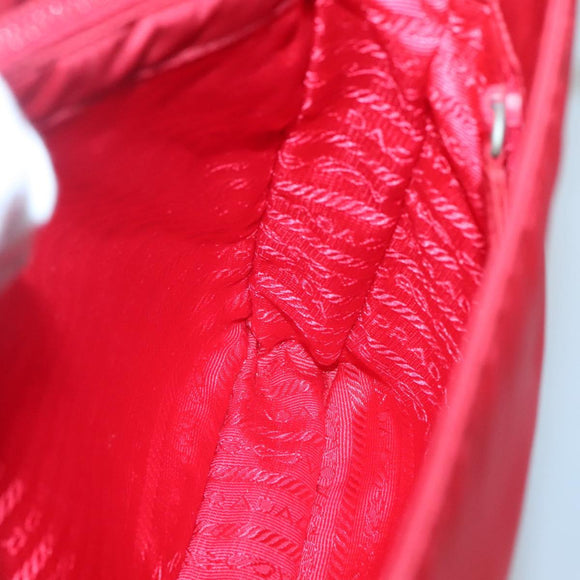 PRADA Tote Bag Nylon Red Auth SW1454