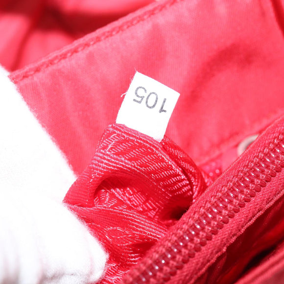 PRADA Tote Bag Nylon Red Auth SW1454