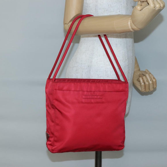 PRADA Tote Bag Nylon Red Auth SW1454