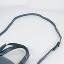 Miu Miu Hand Bag Leather 2way Blue Gold Auth SW1457V-15