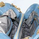 Miu Miu Hand Bag Leather 2way Blue Gold Auth SW1457V-24