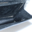 CELINE Shoulder Bag Enamel Black Gold Auth SW1458-18