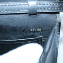 CELINE Shoulder Bag Enamel Black Gold Auth SW1458-12