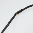 CELINE Shoulder Bag Enamel Black Gold Auth SW1458-8