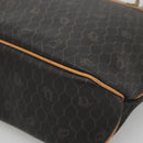 Christian Dior Honeycomb Canvas Tote Bag PVC Black Gold Auth SW1460-8