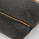 Christian Dior Honeycomb Canvas Tote Bag PVC Black Gold Auth SW1460-12