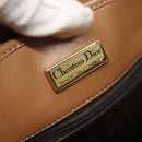 Christian Dior Honeycomb Canvas Tote Bag PVC Black Gold Auth SW1460-16