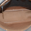 Christian Dior Honeycomb Canvas Tote Bag PVC Black Gold Auth SW1460-11