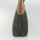 Christian Dior Honeycomb Canvas Tote Bag PVC Black Gold Auth SW1460-3