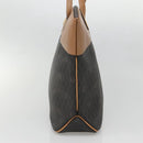 Christian Dior Honeycomb Canvas Tote Bag PVC Black Gold Auth SW1460-4