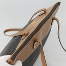 Christian Dior Honeycomb Canvas Tote Bag PVC Black Gold Auth SW1460-6