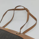 Christian Dior Honeycomb Canvas Tote Bag PVC Black Gold Auth SW1460-14