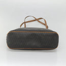 Christian Dior Honeycomb Canvas Tote Bag PVC Black Gold Auth SW1460-9