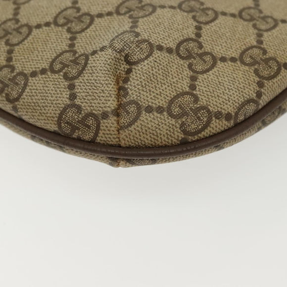 GUCCI GG Supreme Shoulder Bag PVC Beige Gold 904 02 020 Auth SW1461